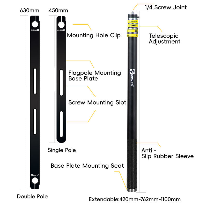 2-in-1 Flagpole & Sports Camera Stand